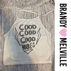 Brandy Melville “Good Good Good Vibes” Halter